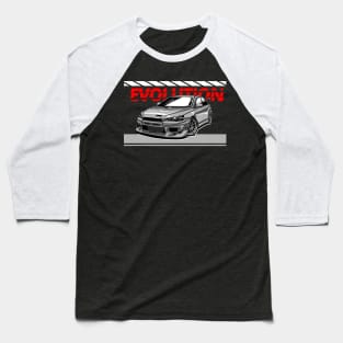 Mits Lancer Evo X Grey Baseball T-Shirt